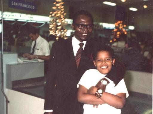 Obama and father