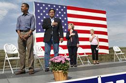 Obama and flag
